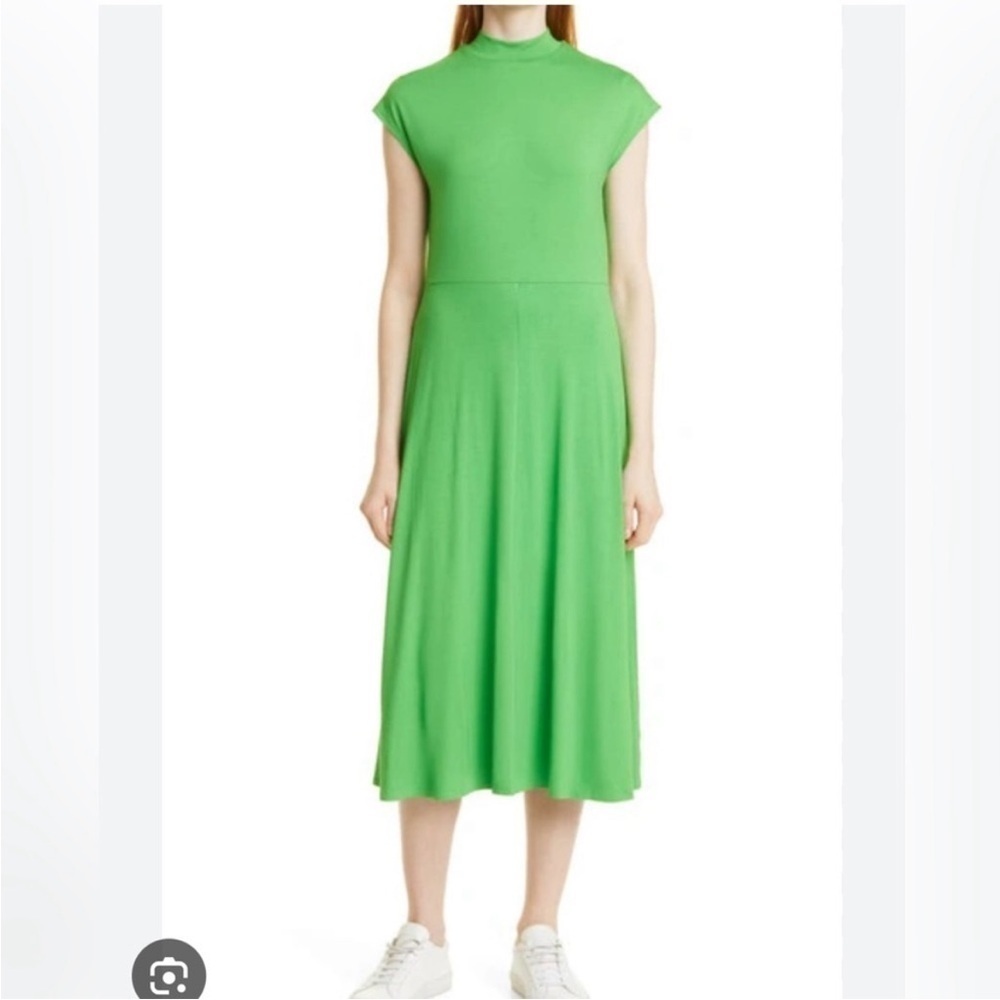 NWT HUGO BOSS Ellira Mock Neck Midi Dress